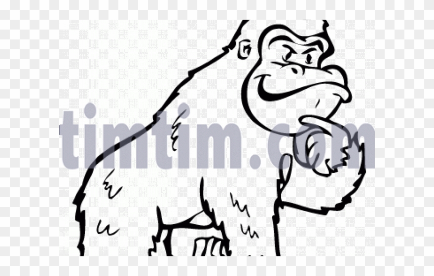Drawn Gorilla Wild Animal Clipart (#2551261).