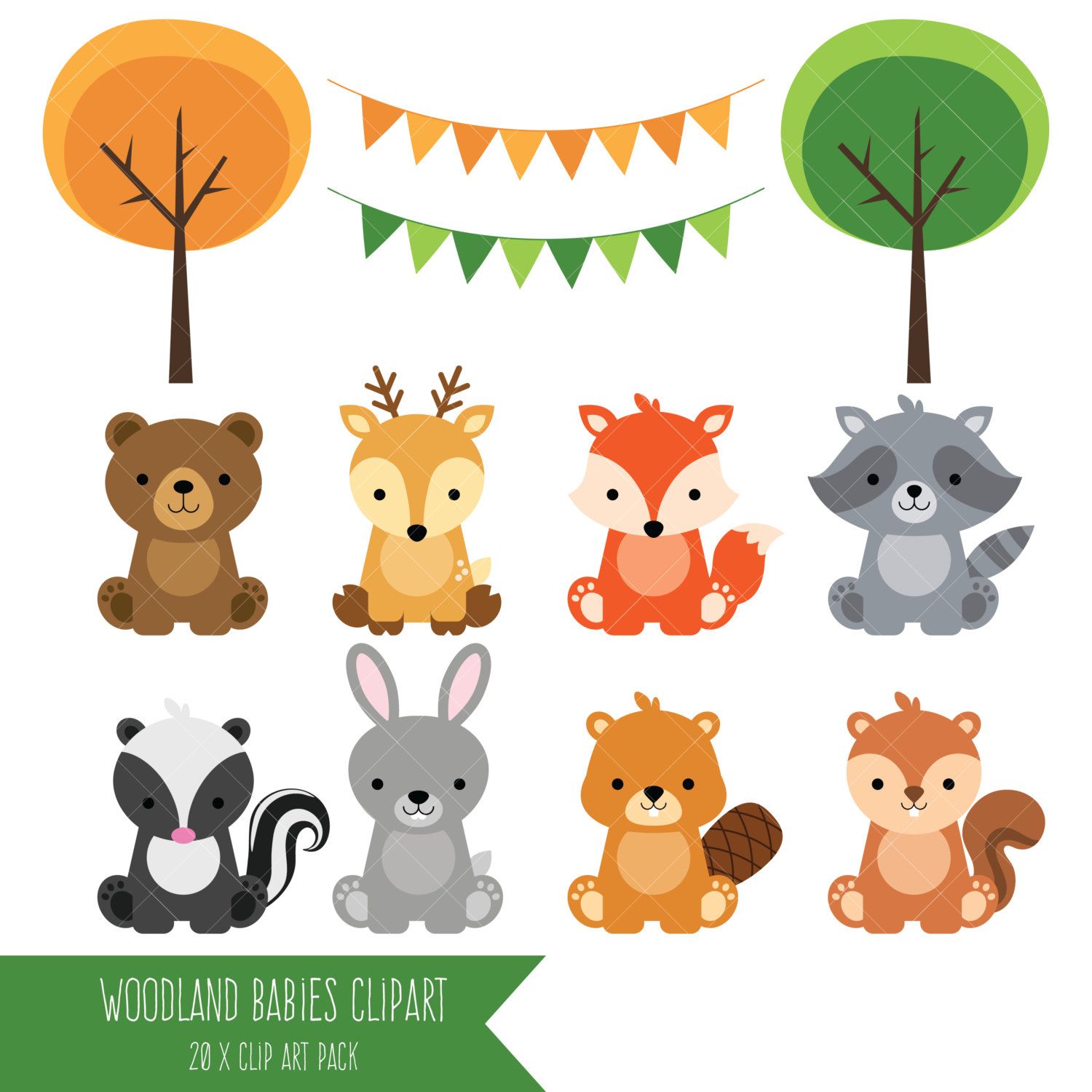 Printable Free Woodland Animal Clipart