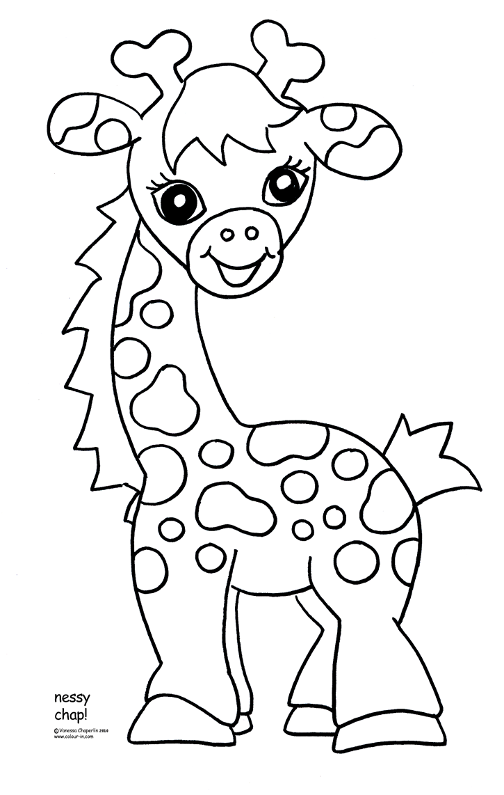 Free Printable Giraffe Coloring Pages For Kids.