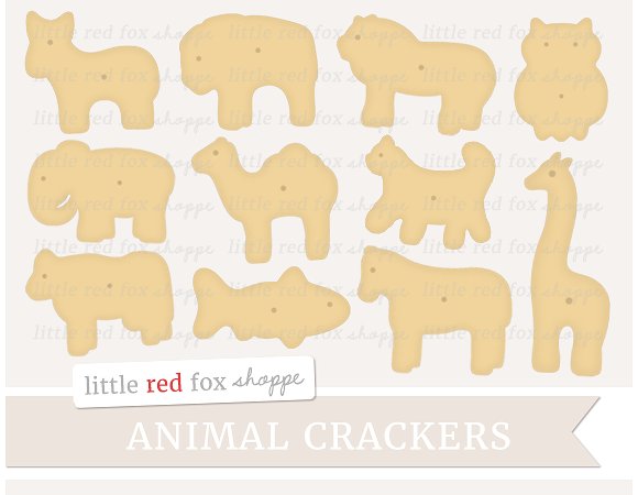 Animal Cracker Clipart ~ Illustrations on Creative Market.