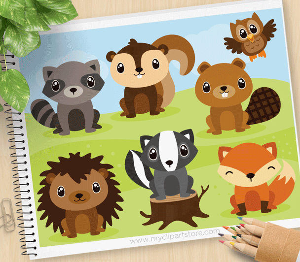 Forest Animals Clipart.