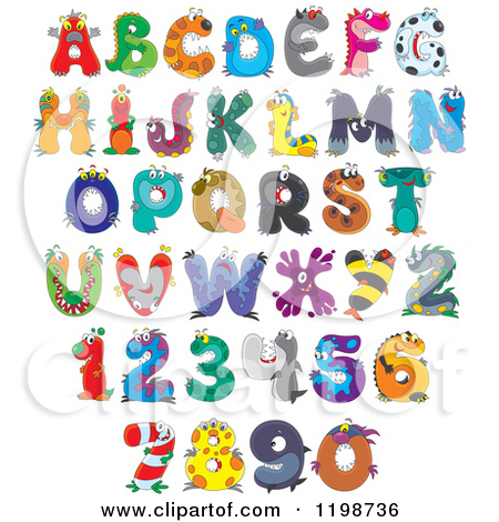 Animal Letters Clipart.