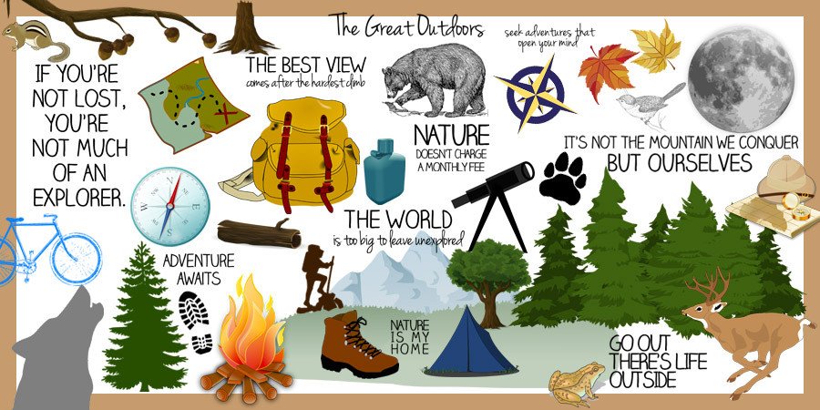 Great Outdoors Clipart (40 pcs.).