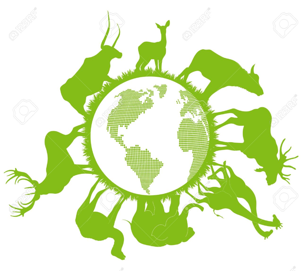 Animal Planet Vector Background Ecology Concept Royalty Free.