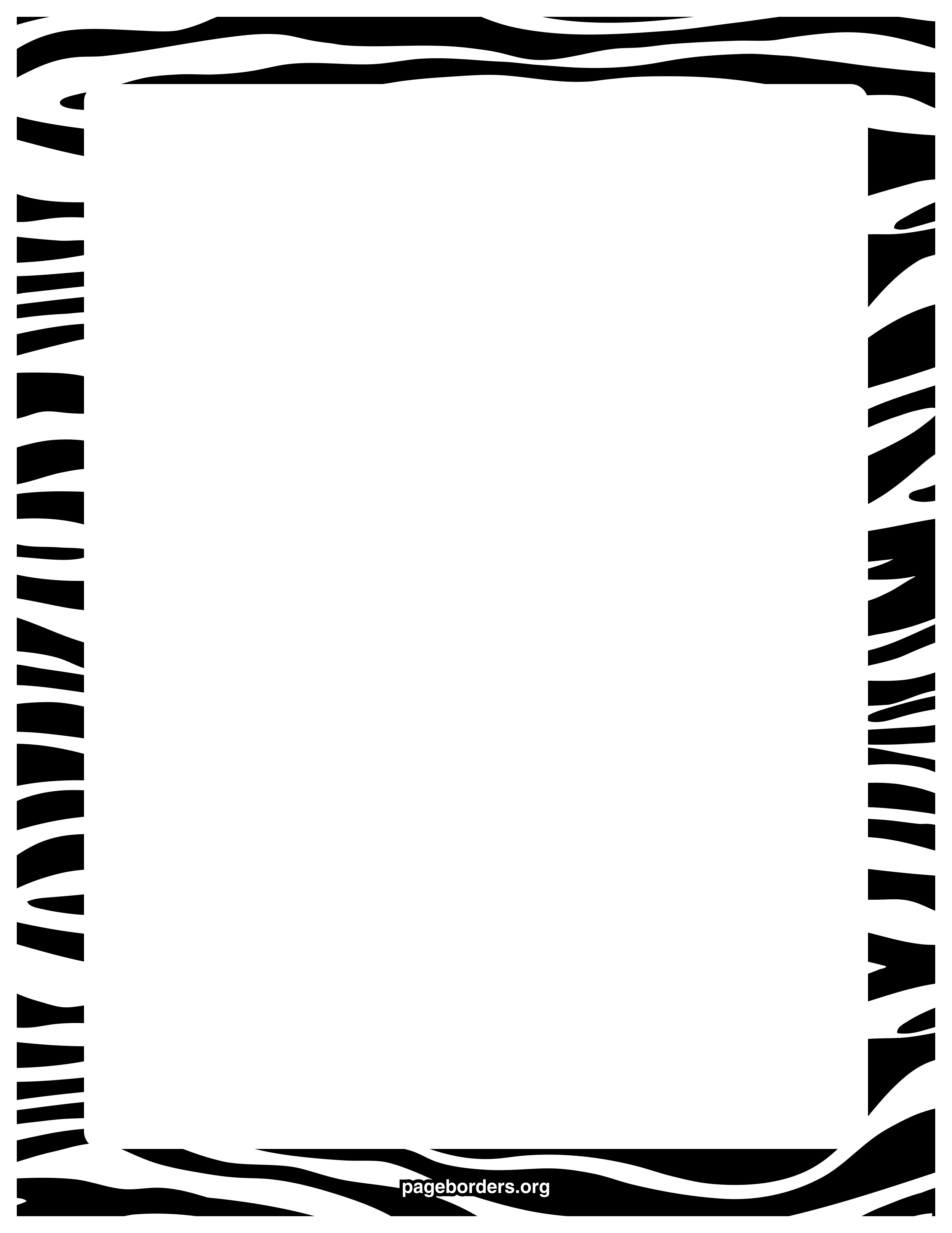 Free Zebra Print Border.