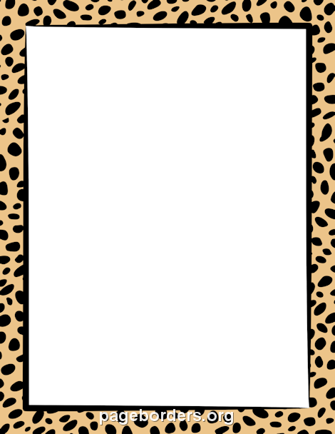 Cheetah Print Border: Clip Art, Page Border, and Vector Graphics.