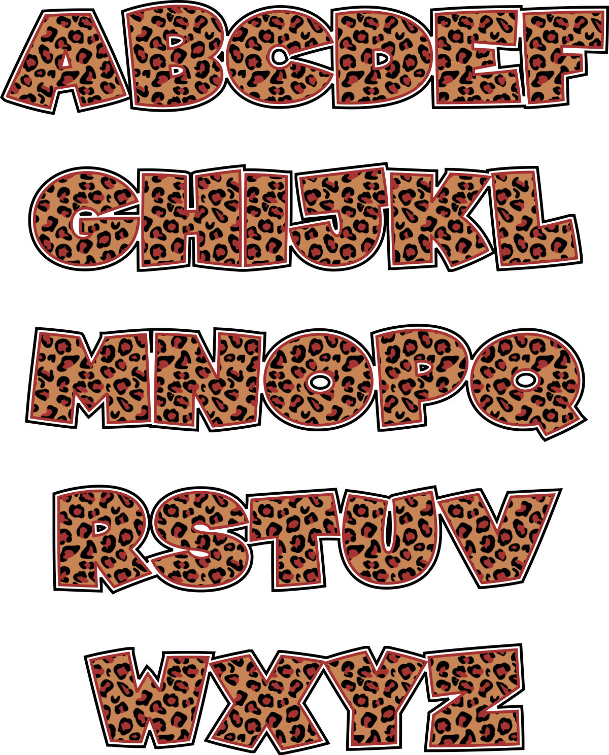 large-leopard-print-letters