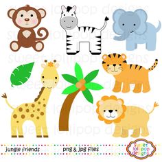 Safari animal theme clipart.