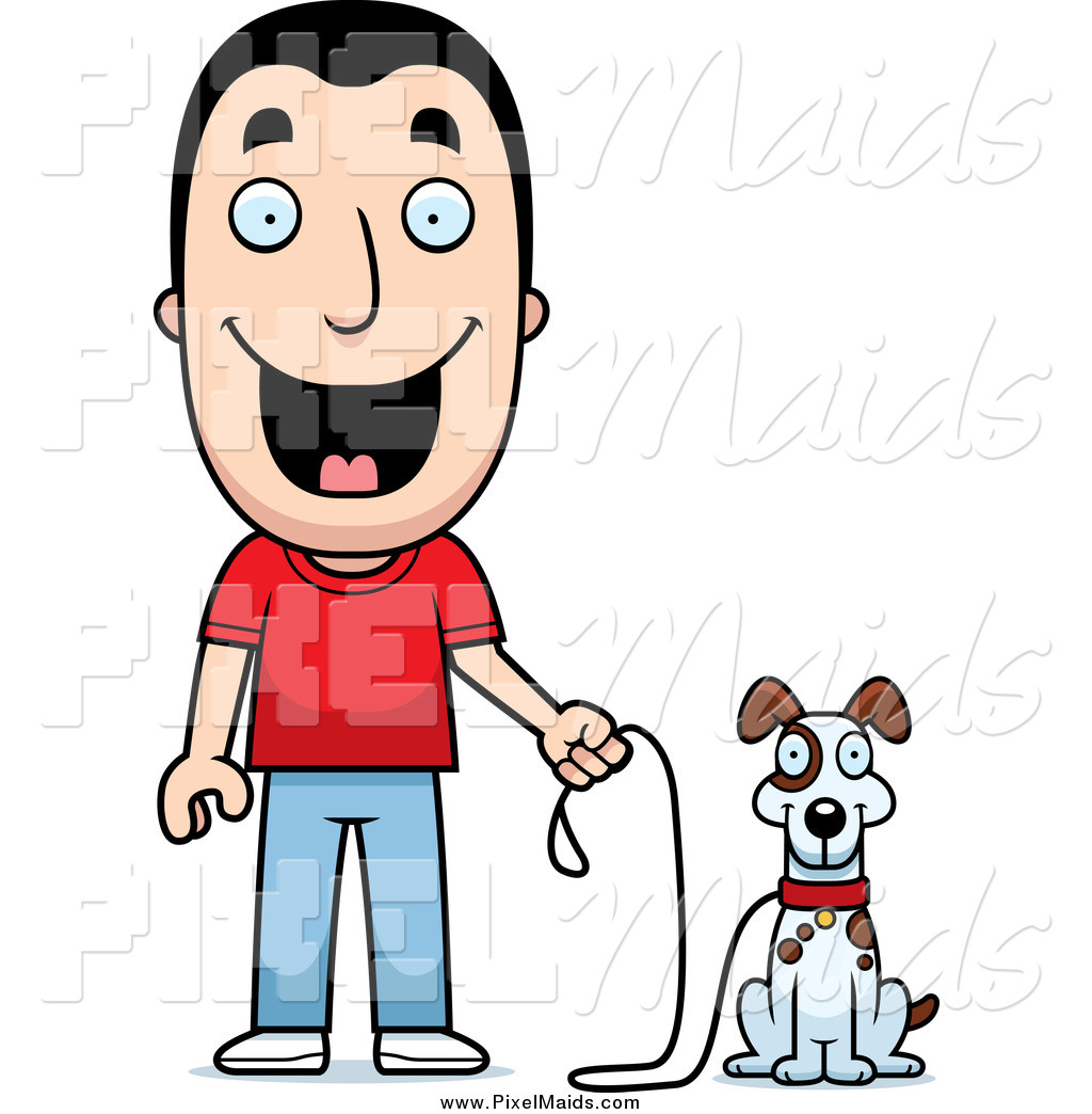 Man And Dog Clipart.