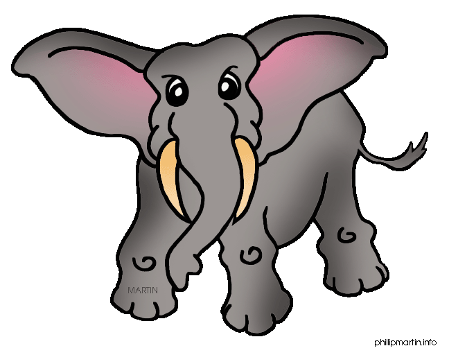 Free Animals Clip Art by Phillip Martin, Elephant.