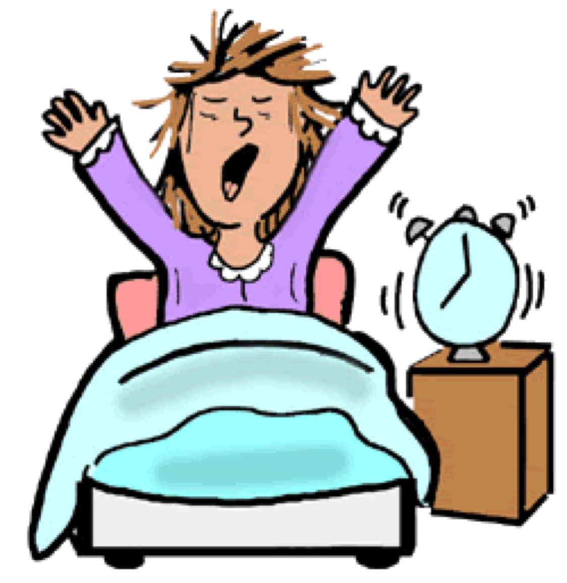 Someone Waking Up Clipart.