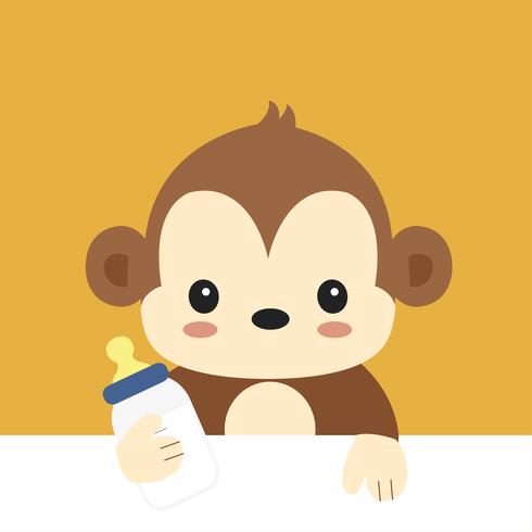 Cute cartoon baby Monkey..