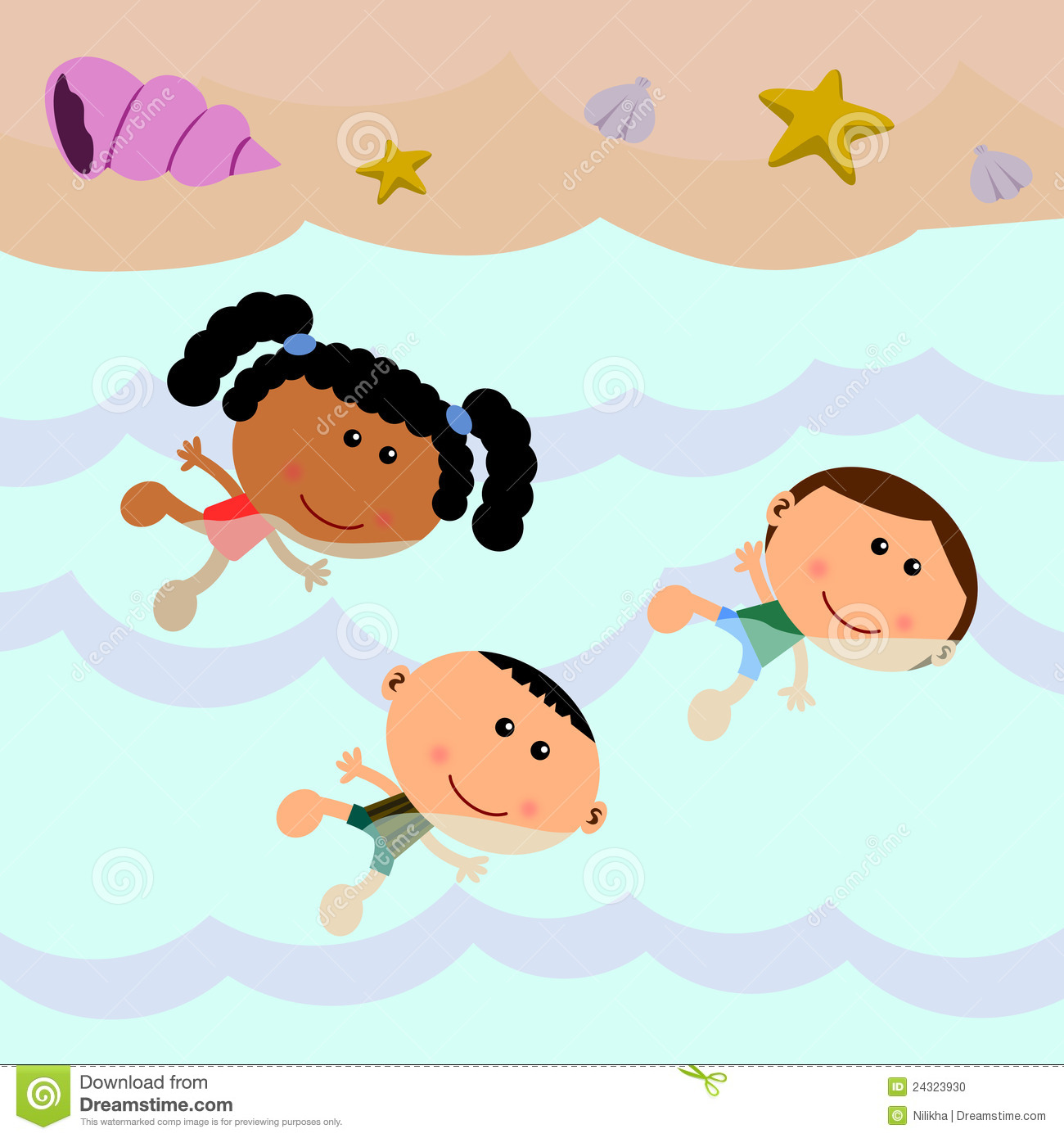 245 Beach Scene free clipart.