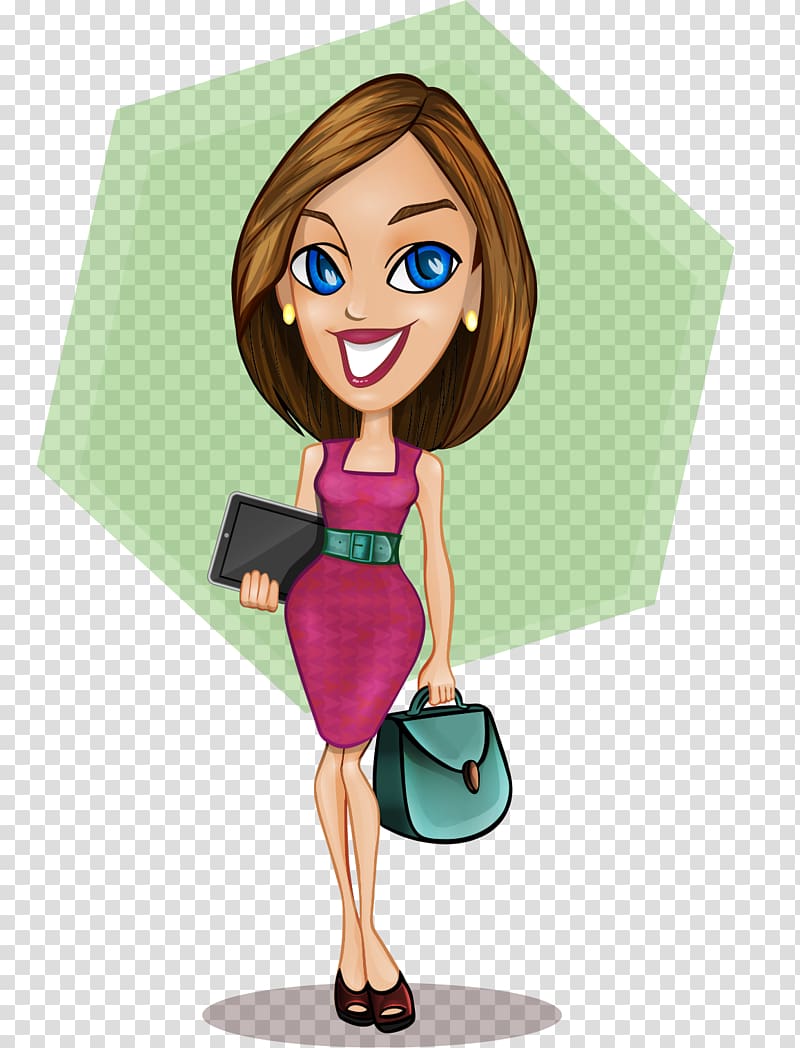Woman avatar, Businessperson Cartoon Illustration, Pretty.