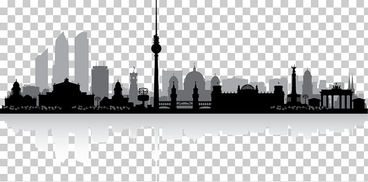 Berlin Photography Silhouette, building silhouette, animated.