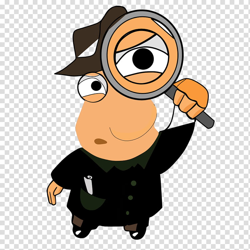 Magnifying Glass Drawing, Detective, Cartoon, Private.