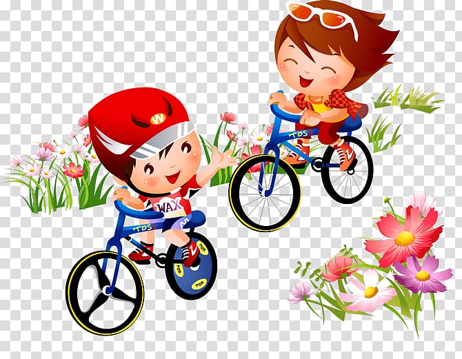 Bicycle Sport Cycling , Flowers bike cartoon children.