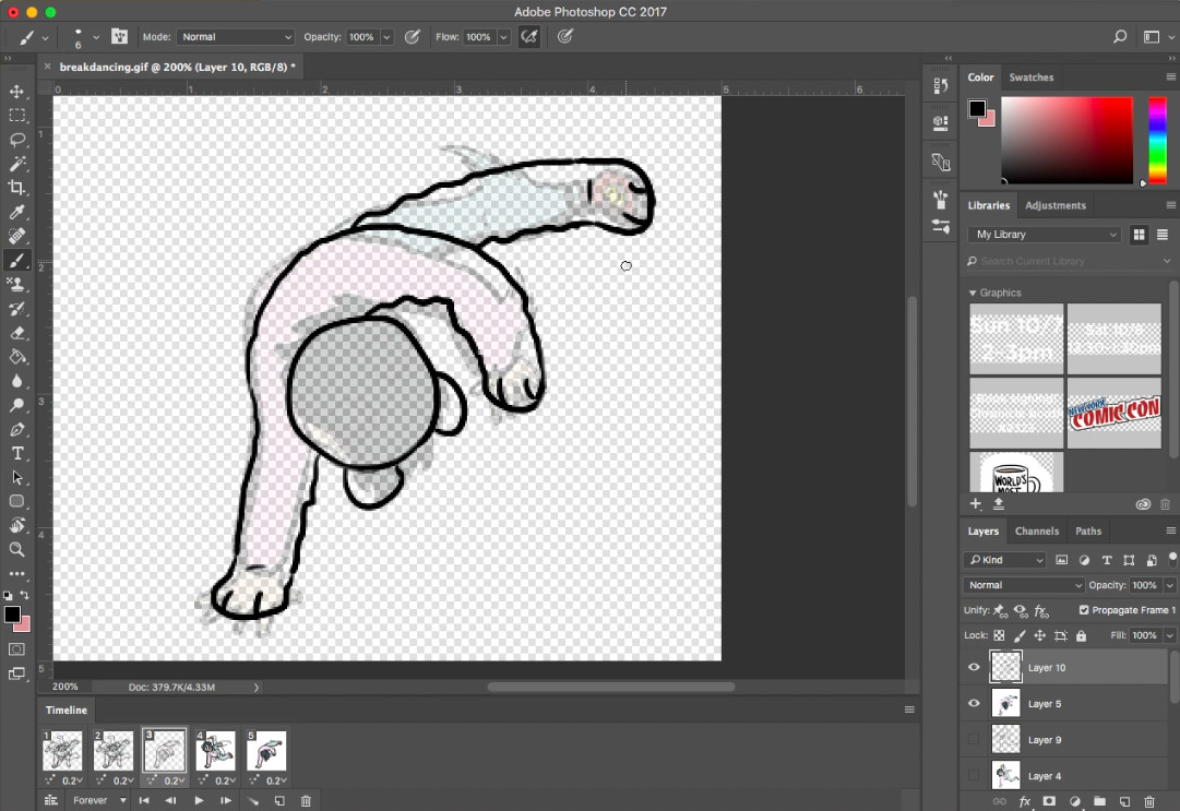 How to make an animated GIF with Photoshop.