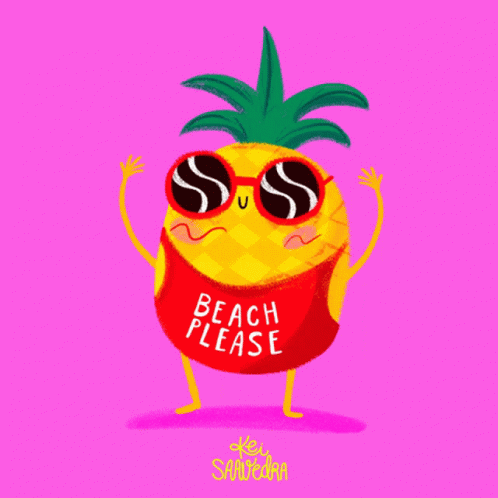 Beach Pineapple GIF.