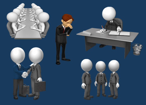 Animated Business Clipart For PowerPoint.