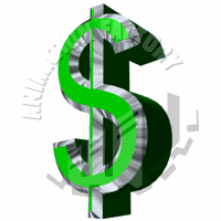 Dollar Sign Rotating Animated Clipart.