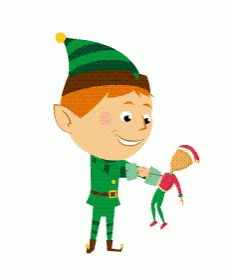 Christmas Elf Present GIF.
