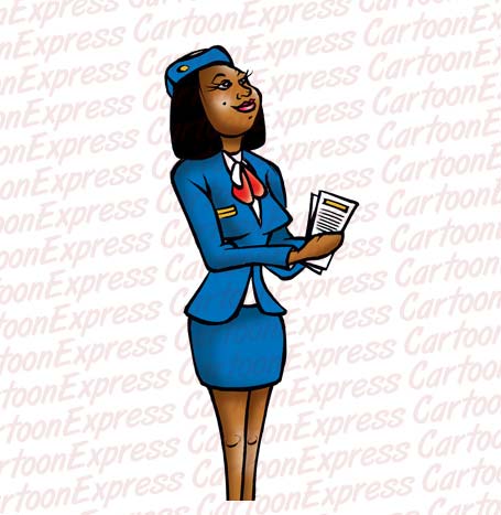 Showing post & media for Black flight attendant cartoon.
