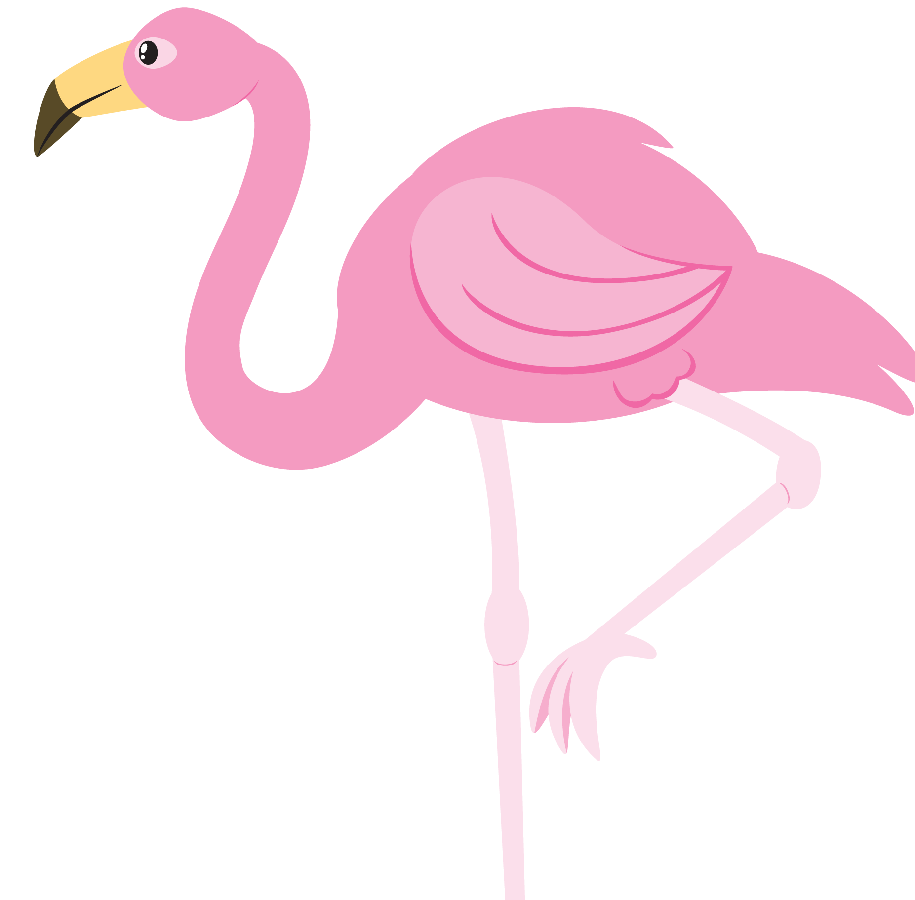 Flamingo Transparent PNG Clipart, Cute Flamingo, Pink.