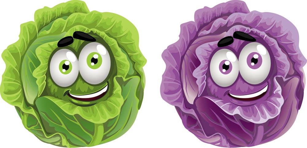 cartoon fruit and vegetable images.