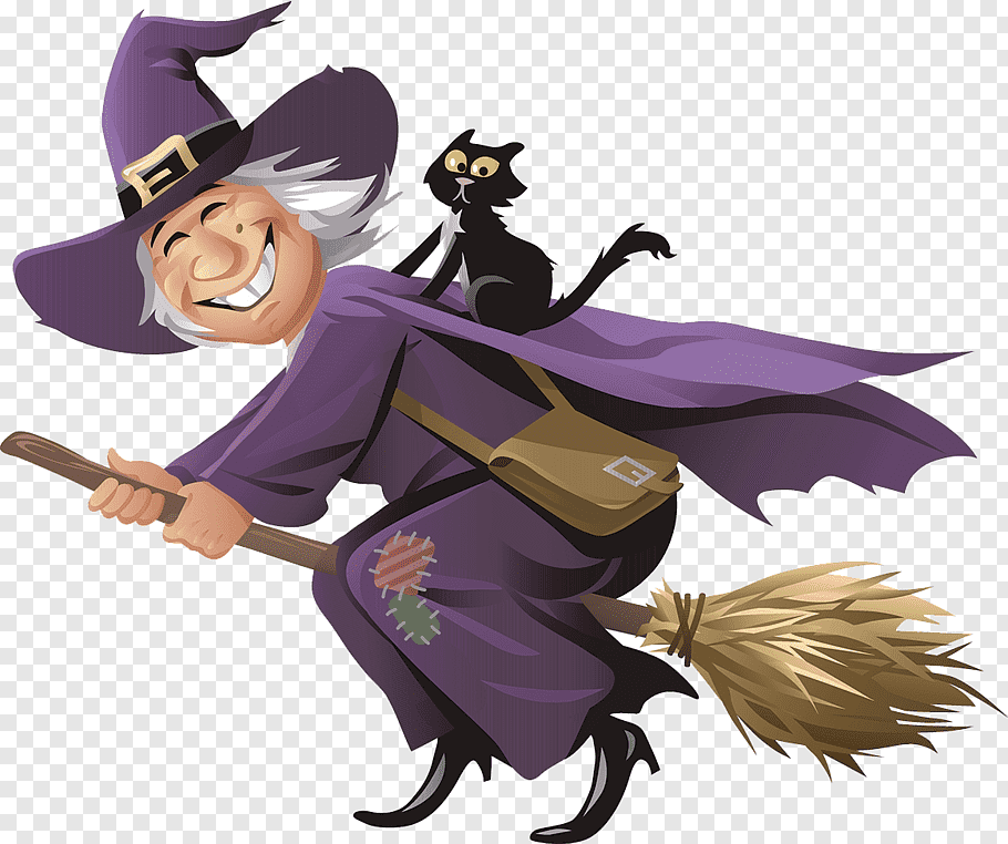 Witch illustration, Witch Drawing Illustration, Cartoon.