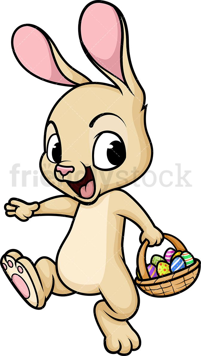 Easter Bunny With Basket Of Eggs in 2019.