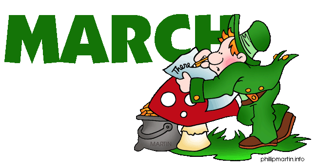 Month of march animated clipart.