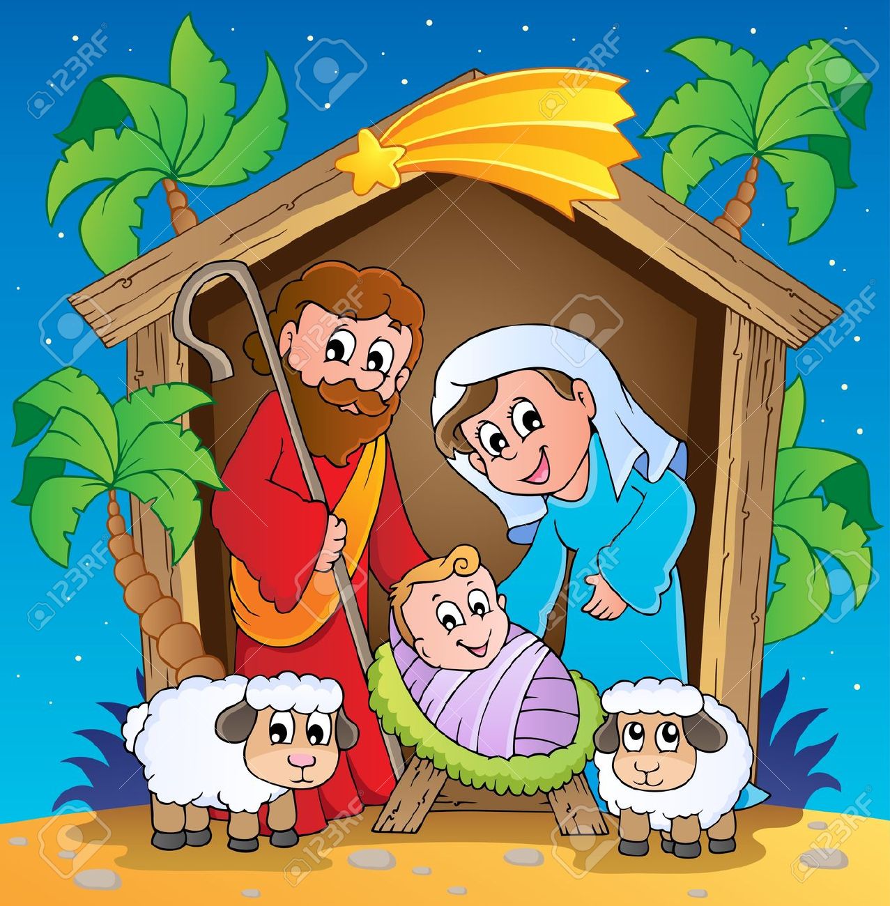animated nativity scene clipart - Clipground