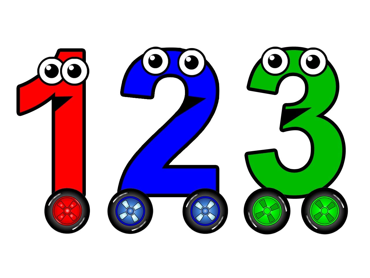 Cute Numbers Clipart 1.