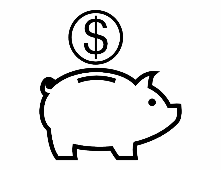 Free Black And White Piggy Bank, Download Free Clip Art.