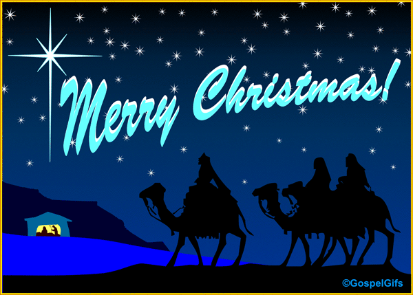 Religious Animated Merry Christmas Clipart.