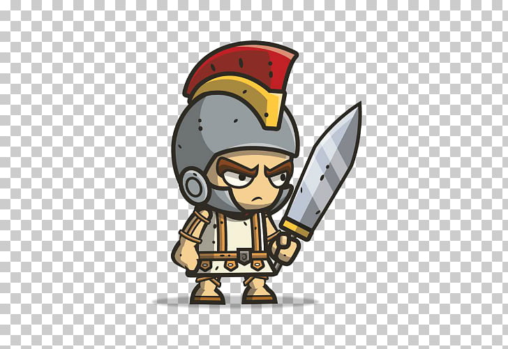 Middle Ages Chibiusa Knight Animation, roman soldier PNG.