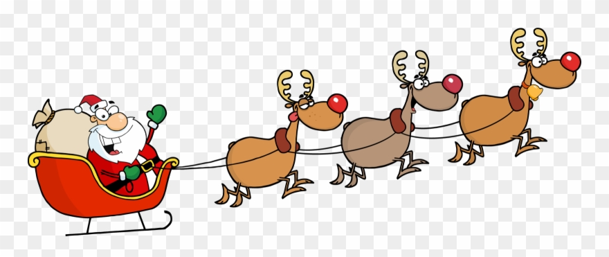 Santa And Reindeer Gif Images.