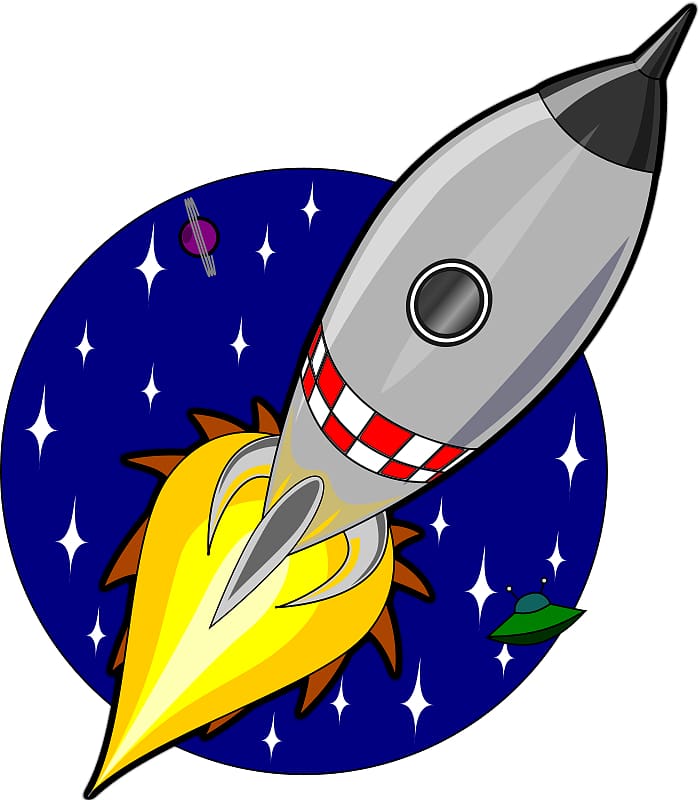 Rocket Spacecraft Animation , Cartoon Spaceship transparent.