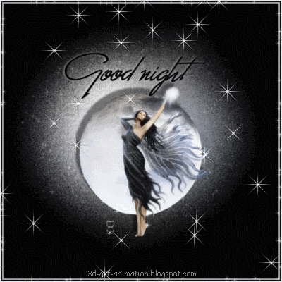 Good Night Sweet Dreams kiss text messages funny gif.