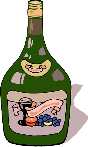 Wine bottle animated wine clipart kid.