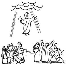 Ascension of Jesus Coloring Pages.