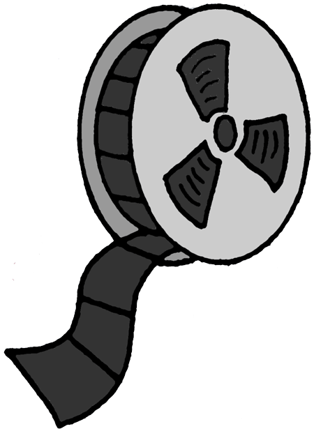 Animated film reel clipart.