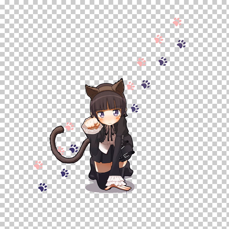 Oreimo Anime Catgirl Chibi , Lovely cat girl PNG clipart.