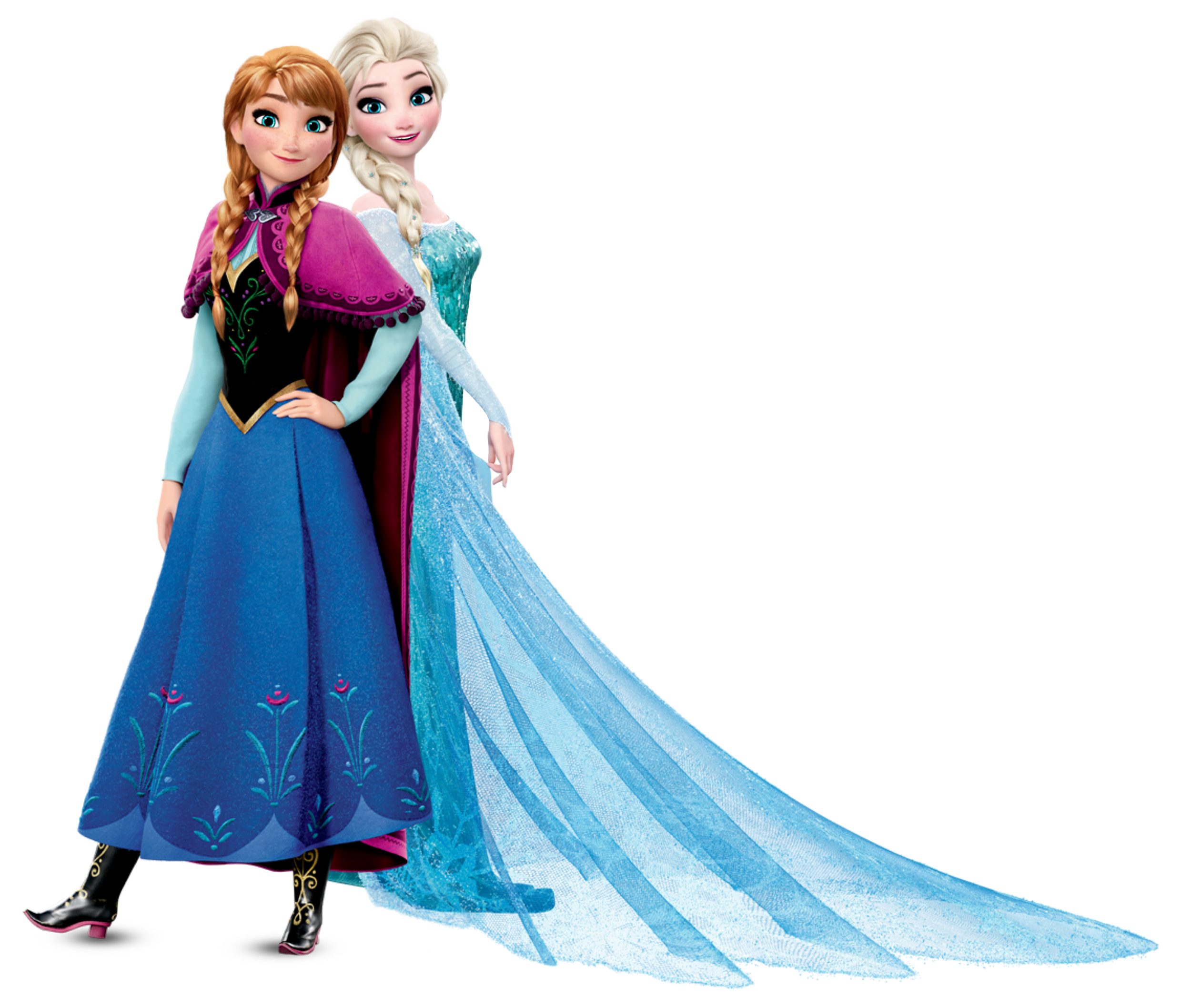 Anna and Elsa Frozen Transparent PNG Image.