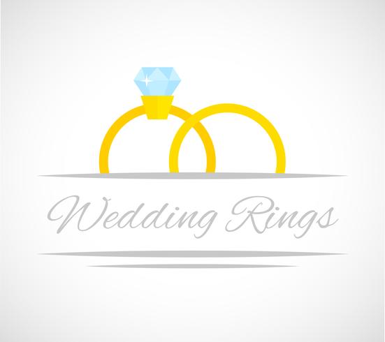 Carte anneaux de mariage.