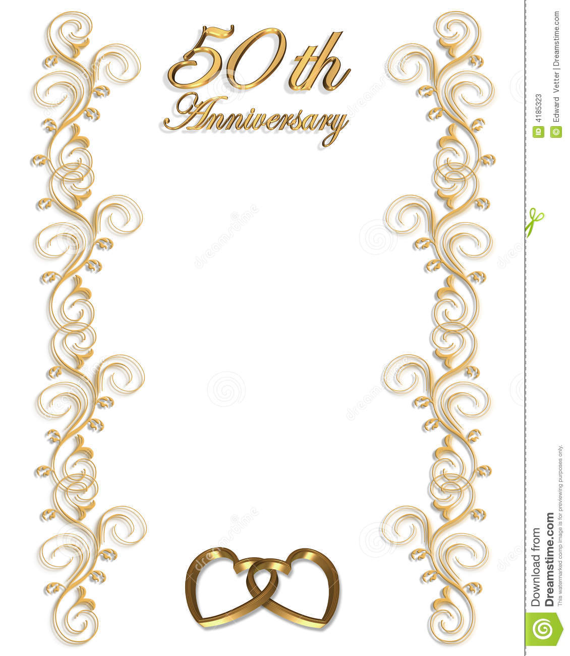 50th Anniversary Border Clipart.