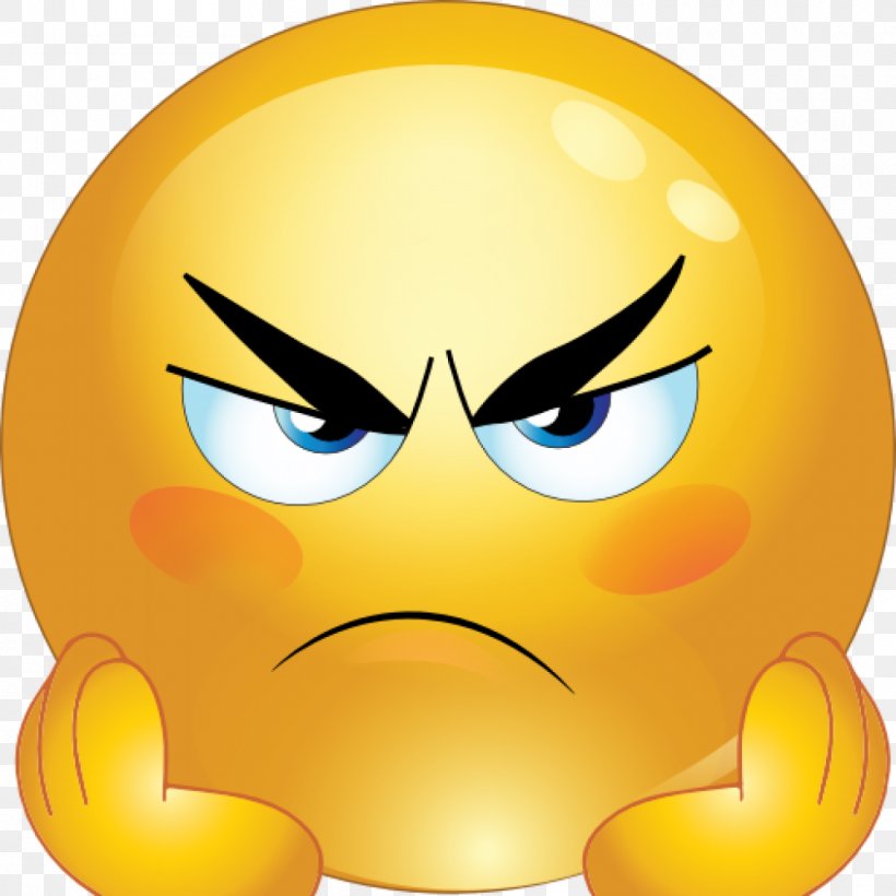 Smiley Emoticon Emoji Anger Clip Art, PNG, 1000x1000px.