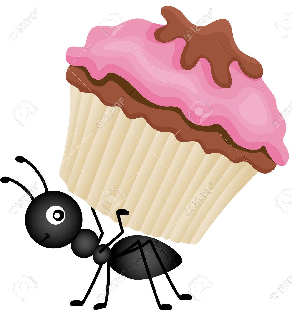 Ants Carrying Food Clipart.