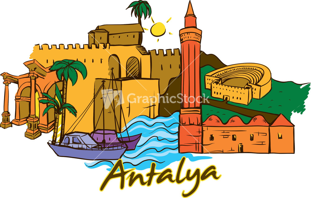 Antalya Vector Doodle.